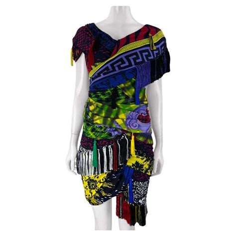 vintage versace print dress|vintage versace evening dresses.